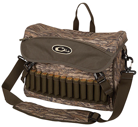 Drake Waterfowl DA1040006 Shoulder Bag 2.0 Mossy Oak Bottomland, 6 Storage Pockets, Exterior Storage  &  Shell Loops, Choke Tube Sleeves, Adj. Shoulder Strap