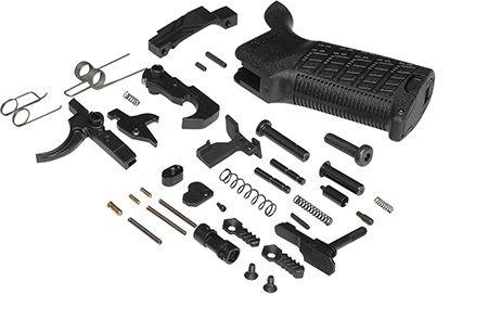 CMMG S5CA642 Zeroed Lower Parts Kit Black Grip, Ambi Safety  &  Mag Catch, Mil-Spec Trigger, Fits AR-Platform/Mk4