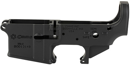 CMMG 55CA102AB Mk4 Lower Receiver Stripped, Armor Black Cerakote, Fits AR-15