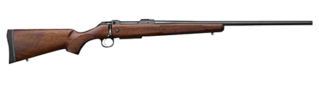 CZ-USA 07701 CZ 600 American ST1 223 Rem 5+1 24" Threaded, Black Barrel/Rec, Grade A Dark Walnut Stock, Adj. Trigger