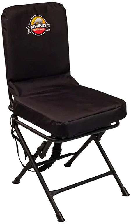 Rhino Blinds RC2281 Padded Swivel Hunting Chair  360 Degree Swivel Black 600D Polyester