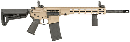 Maxim Defense MXM49735 MD15 L 5.56x45mm NATO 30+1 16" Fluted Barrel, FDE Rec/M-LOK Handguard, Black Magpul Furniture, SL-K Stock, MBUS Sights, Blackout Defense Flat Trigger