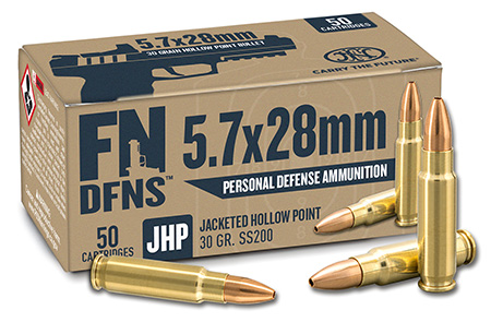 FN 10700030 DFNS  5.7x28mm 30gr Jacketed Hollow Point 50 Per Box/10 Case