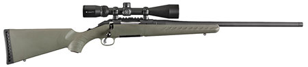 Ruger 16953 American  Full Size 6.5 Creedmoor 4+1 22" Matte Black Steel Barrel, Matte Black Picatinny Rail Steel Receiver, Moss Green Fixed Synthetic Stock, Vortex Crossfire II 4-12x44mm