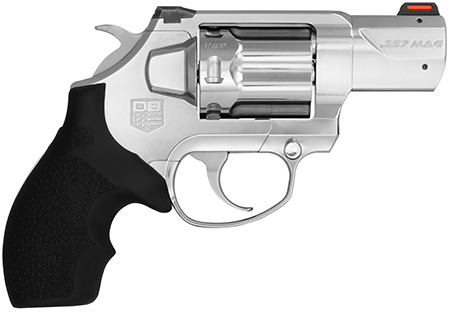 Diamondback DB0700S701 SDR  357 Mag 6rd 2" Polished Stainless Steel Target Crown Barrel, Polished Stainless Steel Cylinder, Stainless Steel Frame, Black Rubber Grip