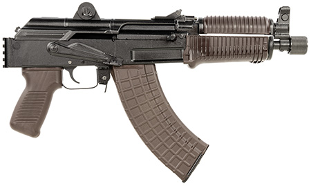 Arsenal SAM7K55P SAM7K  7.62x39mm 30+1 8.50" Black Steel Threaded Barrel, Polymer Handguards, Black Aluminum Forged  &  Milled Receiver, Mounted 1913 Picatinny Rail, Plum Polymer Grips