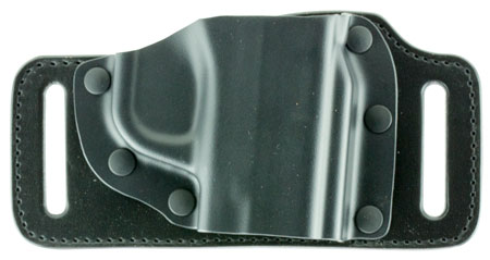 Galco TS652B TacSlide  OWB Black Kydex/Leather Belt Slide Fits S&W M & P Shield Fits Ruger Max-9 Fits S&W M & P Shield 2.0 Right Hand