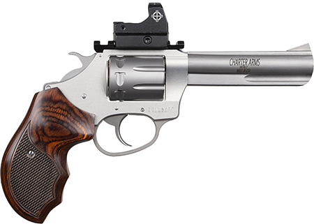 Charter Arms 72245 Target Pathfinder 22 LR 8 Shot, 4.20" Anodized Stainless Steel Barrel  &  Cylinder, Stainless Aluminum Frame, Rosewood Grip, Sightmark Micro Optic