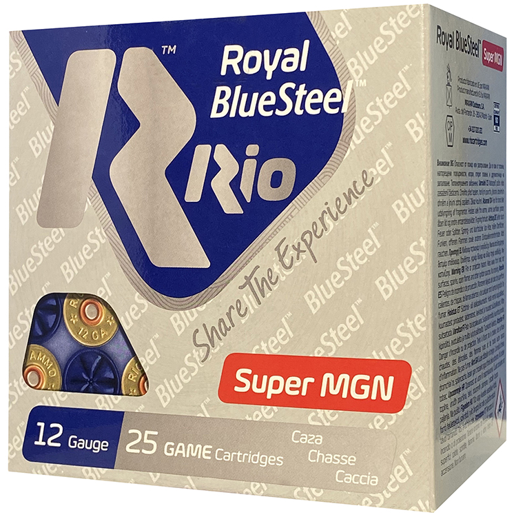 Rio Ammunition RBSM403 BlueSteel Royal 12Gauge 3" 1 3/8oz 3Shot 25 Per Box/10 Case