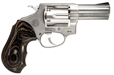Rossi 2-RP639WD1 RP63  Small Frame 357 Mag 6rd 3" Stainless Steel Barrel, Cylinder  &  Frame Black/Gray Laminate Grip, Hammer Block Safety, Exposed Hammer