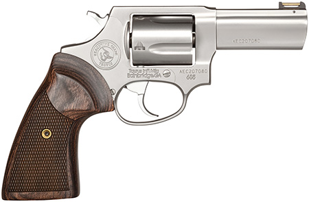 Taurus 2-605EX39 605 Executive Grade 357 Mag/38 Special +P 5 Shot 3" Polished Stainless Steel Barrel, Cylinder  &  Frame, Brass Rod Front/Fixed Rear Sights, Altamont Wood Grip, Includes Nanuk Case