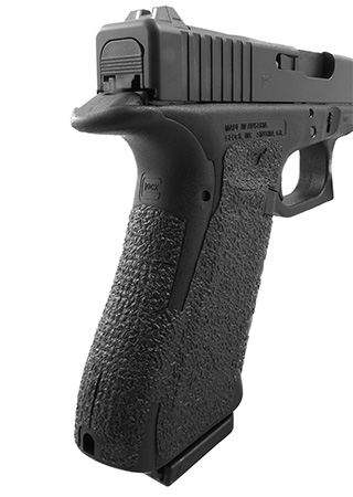 Talon Grips 113R Adhesive Grip  Compatible w/ Glock 17/22/24/31/34/35/37 Gen4 w/No Backstrap, Black Textured Rubber