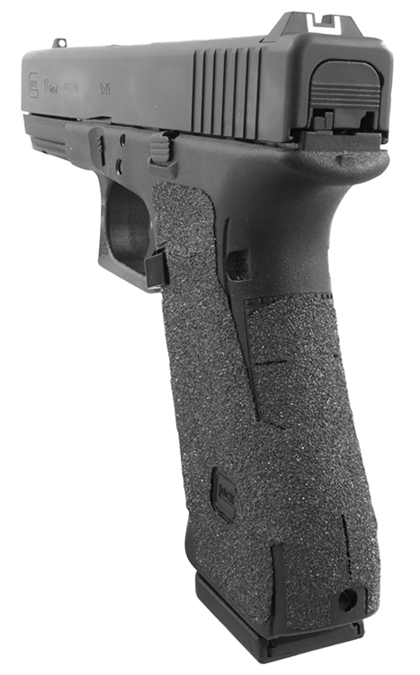 Talon Grips 113G Adhesive Grip  Compatible w/ Glock 17/22/24/31/34/35/37 Gen4 w/No Backstrap, Black Textured Granulate
