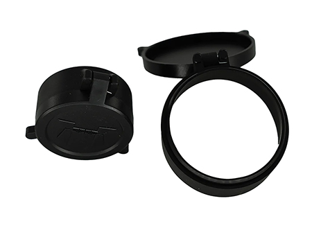 Huskemaw Optics 20SFC530T Tactical Flip-Up Lens Caps Black Rubber, 56mm Objective, Compatible w/Tactical Hunter 5-30x56mm