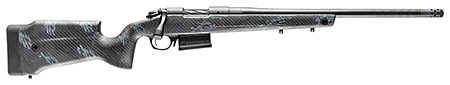 Bergara Rifles B14LM7513CF B-14 Crest 7mm PRC 5+1 22" Sniper Gray Cerakote #5 Contour Threaded Barrel, Sniper Gray Cerakote Steel Receiver, Black  &  Gray Sponge Fixed Carbon Fiber Stock