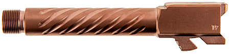 Ballistic Advantage BAPSG195T3R Premium Series  9mm Luger Fits Glock 19 Gen 3-5 Spiral Fluted Threaded Copper PVD Stainless Steel