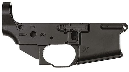 Sons Of Liberty Gun Works FCDAMBILR LRF Ambi Stripped Lower Receiver FCD Collab, Black Anodized Aluminum, Ambi Controls, Flared Magwell, Fits Mil-Spec AR-15
