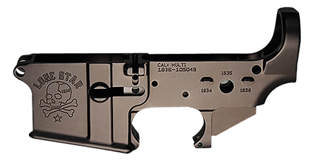 Sons Of Liberty Gun Works LONESTAR Lone Star Stripped Lower Receiver Black Anodized Aluminum, Fits Mil-Spec AR-15