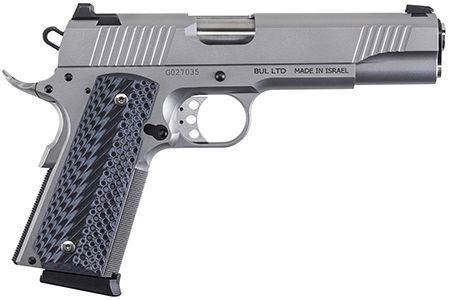 Magnum Research DE1911G9SS Desert Eagle 1911 G 9mm Luger 8+1 5" Stainless Bull Barrel, Matte Steel Serrated Slide, Matte Stainless Steel Frame w/Beavertail, Black/Gray G10 Grip