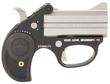 Bond Arms BASL Stinger  22 LR 2 3" Matte Double Anodized Stainless Steel Barrel, Anodized Aluminum Frame, Black Rubber Grip