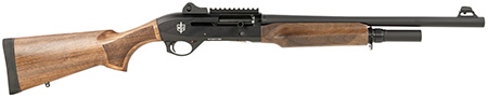 MAC 21000122 2 Tactical 12 Gauge Bolt 3" 5+1, 18.50" Black Anodized Steel Barrel, Drilled  &  Tapped/Picatinny Rail Black Anodized Receiver, Turkish Walnut Wood Stock