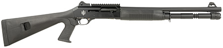 MAC 21000120 1014  12 Gauge 3" 5+1 18.50", Black, Synthetic Furniture, Fixed Pistol Grip Stock, Ghost Ring Sight, Optics Mount, 3 Chokes