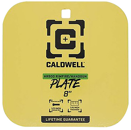 Caldwell 4002878   8" Rimfire/Handgun Yellow AR500 Steel Gong 1/4" Thick