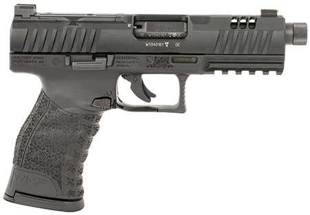 Walther Arms 5220301 WMP  22 Mag 15+1 4.90" Black Steel Threaded Barrel, Black Optic Ready/Serrated Slide, Black Polymer Frame w/Picatinny Rail, Textured Polymer Grip
