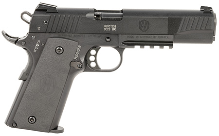 Hammerli Arms 5170500 Forge H1  Full Size 22 LR 12+1 5" Matte Black Steel Threaded Barrel, Black Cerakote Serrated Slide, Black Aluminum Frame w/Beavertail, Black Polymer Grip