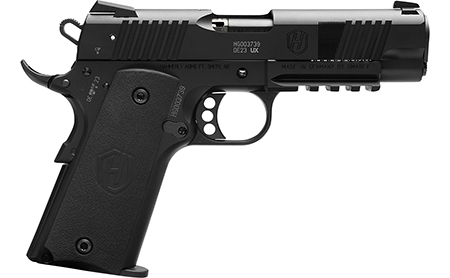 Hammerli Arms 5170502 Forge H1  Compact 22 LR 12+1 4.25" Matte Black Steel Threaded Barrel, Black Cerakote Serrated Slide, Black Aluminum Frame w/Beavertail, Black Polymer Grip