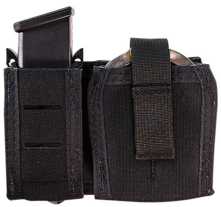 High Speed Gear 41P000BK TACO Duty Single Pistol  &  Handcuff Holder, Black Nylon with MOLLE Exterior, Fits MOLLE  &  2" Belt