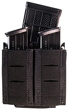 High Speed Gear 41TP02BK TACO Duty Double (2 Pistol/1 Rifle), Black Nylon with MOLLE Exterior, Fits MOLLE  &  2" Belt