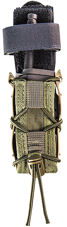 High Speed Gear 11PT00OD TACO Mag Pouch Single, OD Green Nylon, Mounts to MOLLE  &  2" Wide Belts
