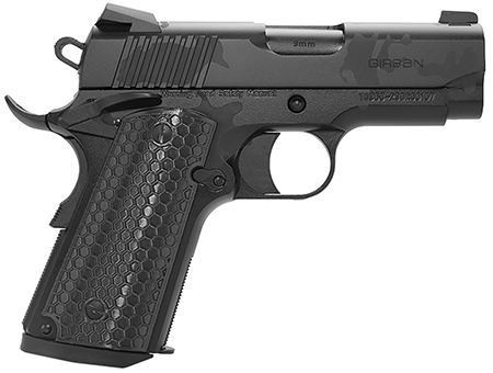 Girsan 392069 MC1911 SC Untouchable Sub-Compact Frame 9mm 7+1 3.40"  Black Steel Barrel, Black Camo Serrated Steel Slide  &  Frame w/Beavertail, Black Polymer Grip
