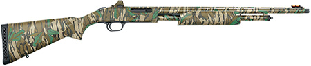 Mossberg 50133 500 Turkey Full Size 410 Gauge Pump 3" 5+1 20" Mossy Oak Greenleaf Vent Rib Barrel  &  Optics Cut Steel Receiver, Mossy Oak Greenleaf Synthetic Stock, Holosun 407K Red Dot