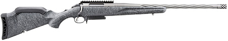 Ruger 46902 American II  Full Size 308 Win 3+1 20" Gun Metal Gray Cerakote Spiral Fluted Threaded Barrel  &  Alloy Steel Receiver w/Picatinny Rail, Gray Splatter Adj LOP Synthetic Stock