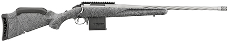 Ruger 46909 American II  Full Size 223 Rem 10+1 20" Gun Metal Gray Cerakote Spiral Fluted Threaded Barrel  &  Alloy Steel Receiver w/Picatinny Rail, Gray Splatter Adj LOP Synthetic Stock