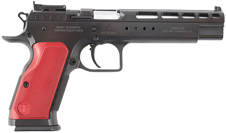 Tanfoglio TFGOLDM10OR Gold Match  10mm Auto 14+1, 6" Blued Polygonal Rifled Barrel, Blued Optic Ready/Ported/Serrated Steel Slide, Blued Steel Frame w/Beavertail