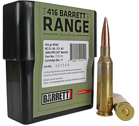 Barrett 17222R Range  416Barrett 450gr MTAC 10/Box