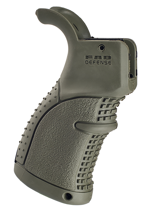 FAB Defense FXAGR43G AG-43 Rubberized Pistol Grip for M16/M4/AR-15  Olive Drab Green