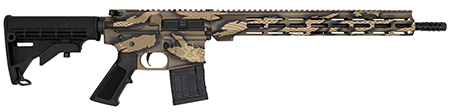 Great Lakes Firearms  AR-15  223 Wylde 16" 30+1, Serpent Tan Camo Rec/15" Handguard, Black M4 Stock  &  A2 Grip, Muzzle Brake