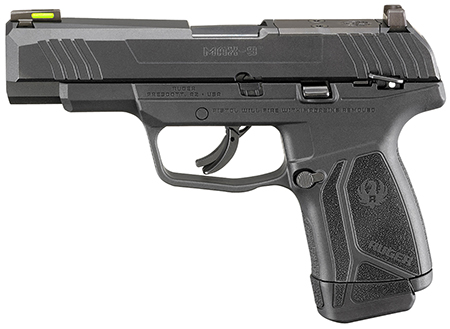 Ruger  Max-9  Compact Frame 9mm Luger 12+1, 4" Black Oxide Steel Barrel, Optic Ready/Serrated Steel Slide, Black Polymer Frame Black  &  Nylon Grip
