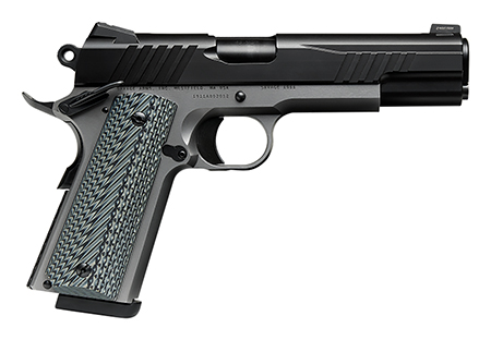 Savage Arms 67206 1911 Government 9mm Luger 10+1 5" Black Stainless Steel Barrel, Black Nitride Serrated Stainless Steel Slide, Stainless Steel Frame w/Beavertail, Black/Gray VZ Grip