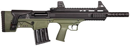 ATI ATIG20BDG Bulldog  20 Gauge Semi-Auto 3" 5+1 18.50" Black Steel Barrel, Black Aluminum Receiver, Picatinny Mount, Green Fixed Bullpup Stock