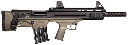 ATI ATIG20BDT Bulldog  20 Gauge Semi-Auto 3" 5+1 18.50" Black Steel Barrel, Matte Black Aluminum Receiver, Picatinny Mount, Tan Fixed Bullpup Stock