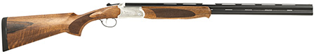 ATI ATIGKOF28SVE Cavalry  28 Gauge Break Open 2.75" 2rd, 26" Matte Blued Over/Under Vent Rib Barrel, Silver Engraved Aluminum Receiver, Fixed Oiled Turkish Walnut Walnut Stock