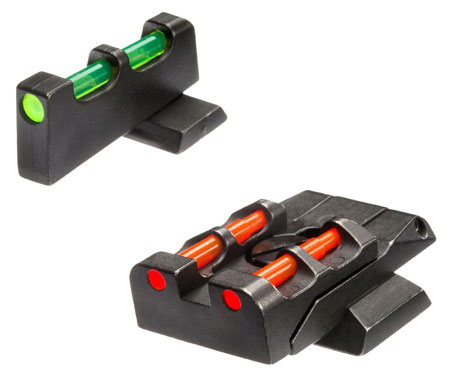 HiViz SWMPE21 Adjustable Sight Set S&W M & P Green Fiber Optic Front Sight-Orange Fiber Optic Rear Sight