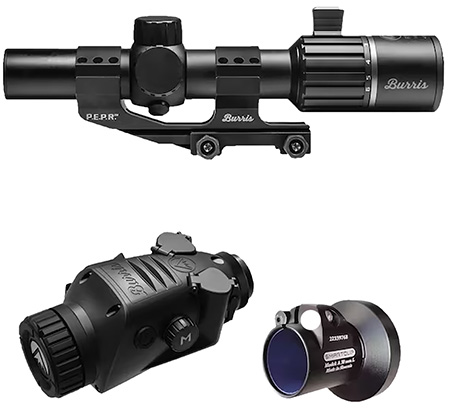 Burris 300674 BTC 35 V2 RT6 Combo Thermal Clip On/Handheld/Mountable Matte Black 1-4x35mm, Multi Reticle, 400x300, 50Hz Resolution, Zoom 1x/2x/4x, Includes SS #153204