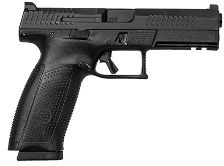 CZ-USA 91550 P-10 F  9mm Luger 19+1 5.10" Black Steel Barrel, Black Nitride Optic Ready/Serrated Steel Slide, Black Polymer Frame w/Picatinny Rail, Ambidextrous