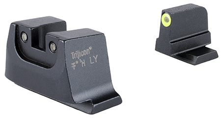 Trijicon SA240C601149 Suppressor/Optic Height Sights  Green/Tritium Yellow Outline Front Sight-Green/Tritium Black Outline Rear Sight Smith  &  Wesson M & P C.O.R.E./ M & P M2.0